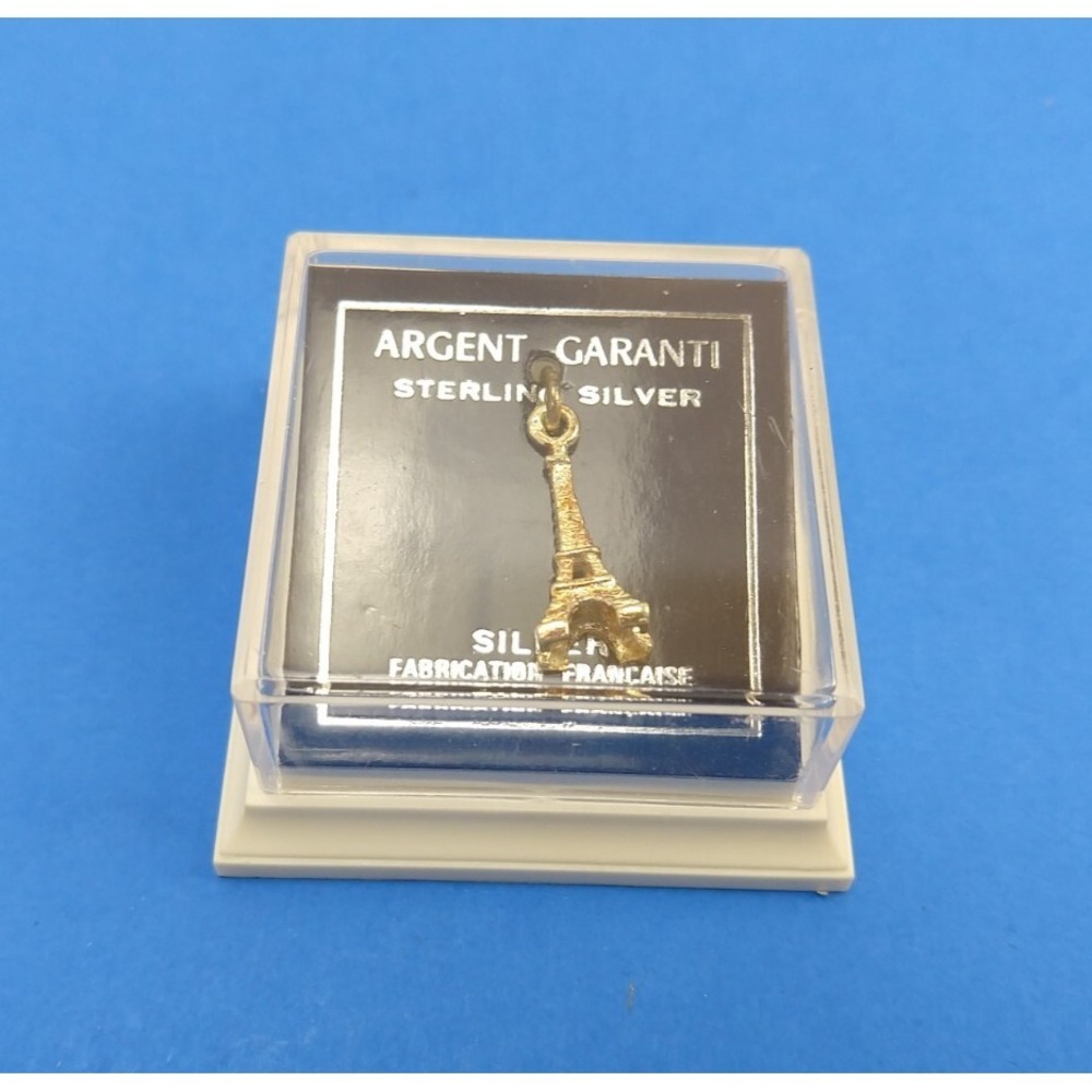 Argent Garanti Sterling Silver Eiffel Tower Pendant Charm 925 NIB France